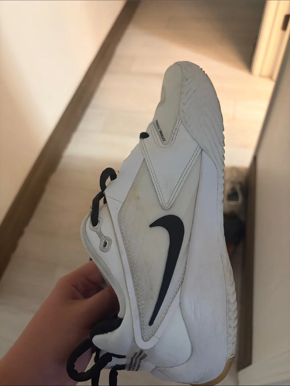 Nike White and Black Athletic Tennis Shoe Women’s size 8